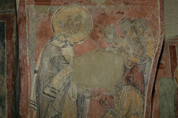 Saint Nicholas Giving Alms, detail