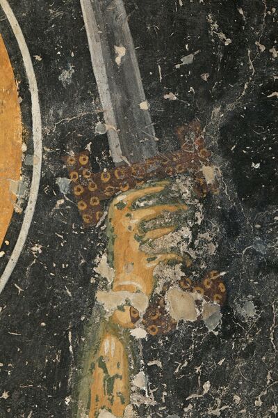 An Unrecognized Holy Warrior, detail
