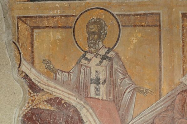 Saint Nicholas Appearing to Constantine and Ablabius, detail