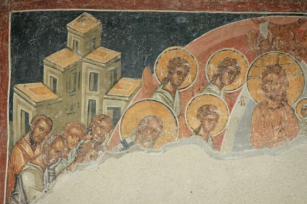 The Dormition of Virgin, detail