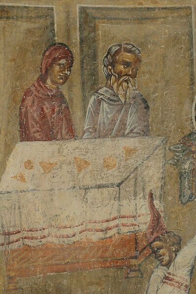 Saint Nicholas Returns Basil to His Parents, detail