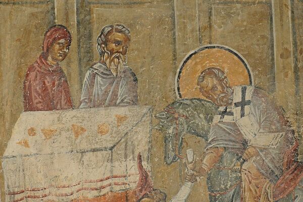 Saint Nicholas Returns Basil to His Parents, detail