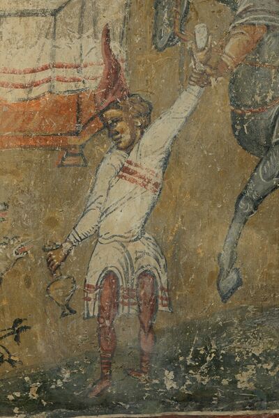 Saint Nicholas Returns Basil to His Parents, detail