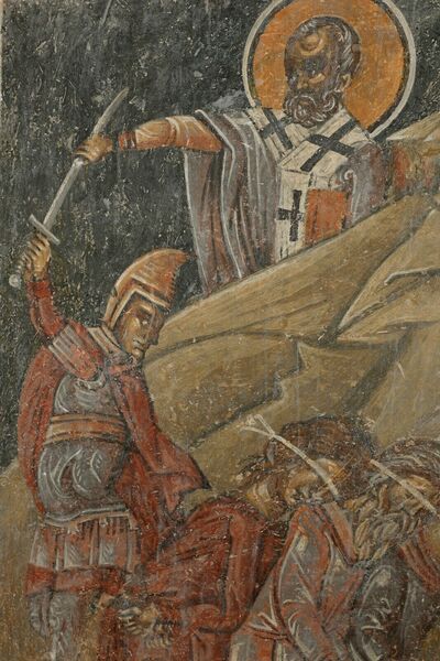 Saint Nicholas Rescues Three Men from Execution, detail