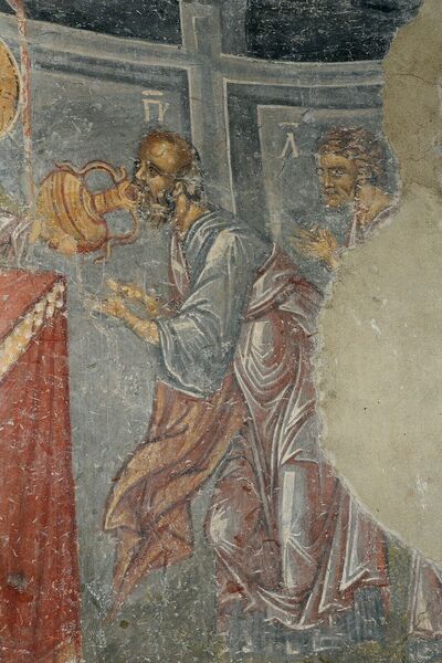 Communion of the Apostles, detail