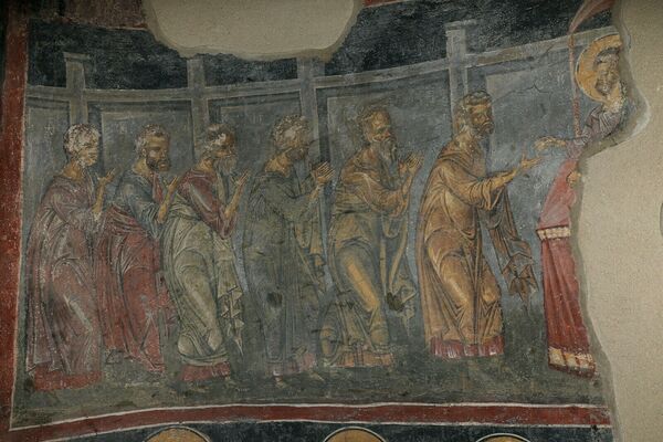 Communion of the Apostles, detail