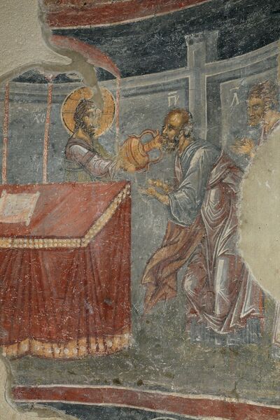 Communion of the Apostles, detail