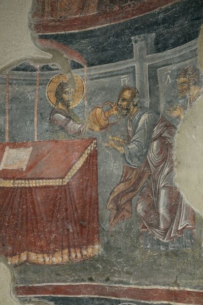 Communion of the Apostles, detail