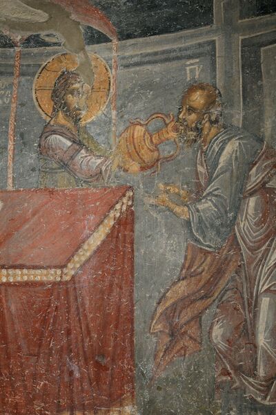 Communion of the Apostles, detail