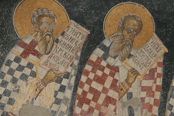 Officiating Church Fathers, detail