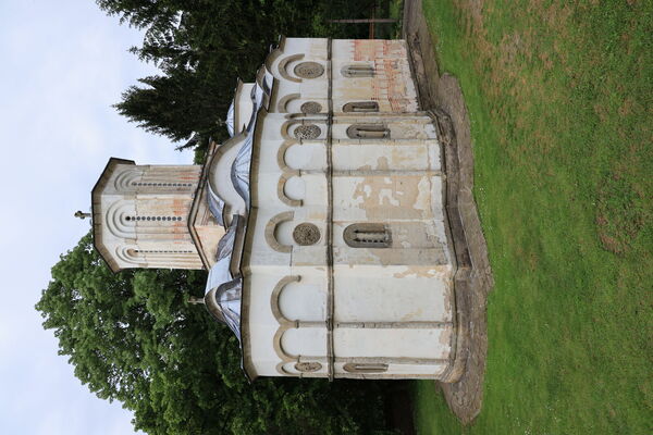 Northeast side of the church