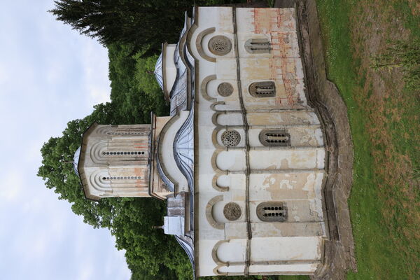 Northeast side of the church