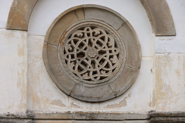 The rosette of the northern facade of the chancel