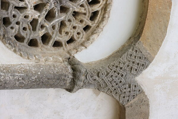 Detail of the rosette and blind arcade of the north apse