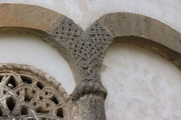 Detail of the rosette and blind arcade of the north apse