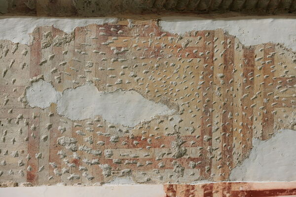 Remains of the original fresco decoration