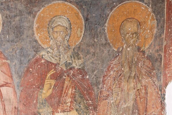 St. Anthony and St. Euthymius, detail
