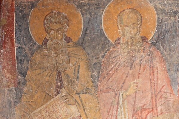 St. Arsenius and Sava the Sanctified, detail