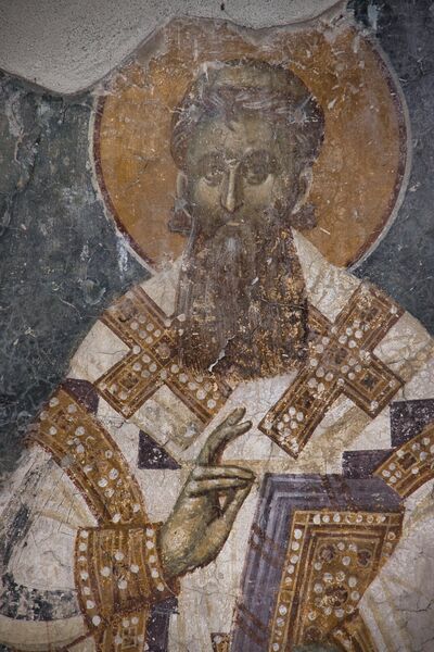 St. Sava, the first Serbian Archbishop, detail