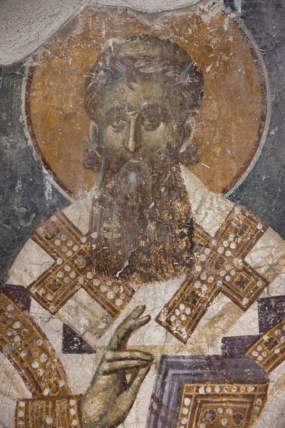 St. Sava, the first Serbian Archbishop, detail