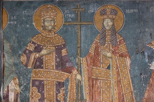 Holy Emperor Constantine and Empress Helena, detail