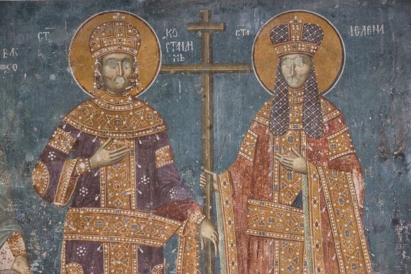 Holy Emperor Constantine and Empress Helena, detail