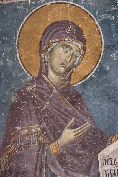 Holy Mother of God the Supplicant, detail