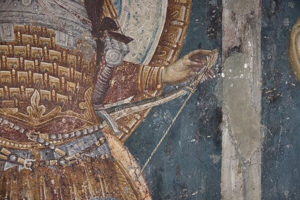 St. Nicetas as the patron saint of the church, detail