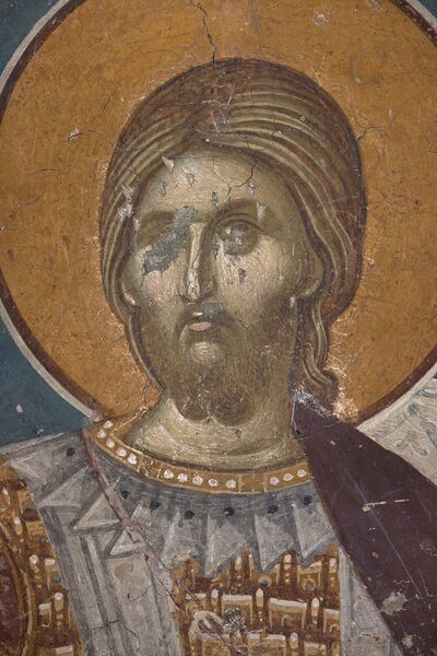 St. Nicetas as the patron saint of the church, detail