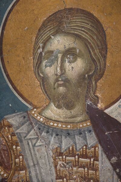 St. Nicetas as the patron saint of the church, detail