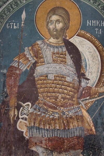 St. Nicetas as the patron saint of the church, detail