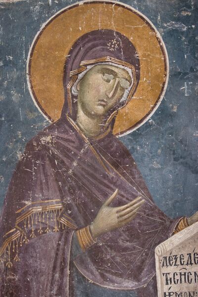 Holy Mother of God the Supplicant, detail