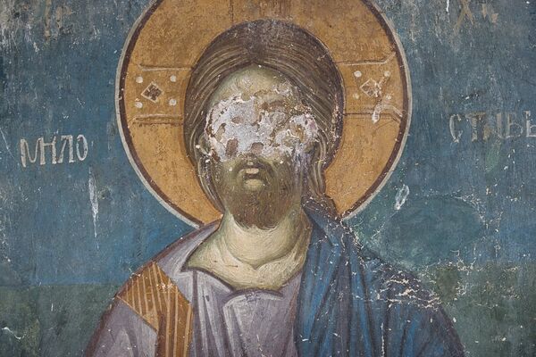 Christ the Merciful, detail