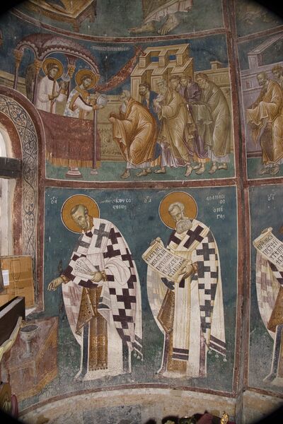Communion of the Apostles and Liturgy Service, detail