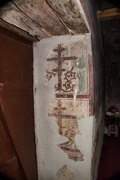 Flowered crosses with cryptogram