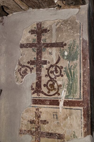 Flowered crosses with cryptogram