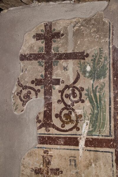Flowered crosses with cryptogram