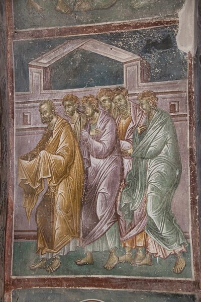 Communion of the Apostles, detail