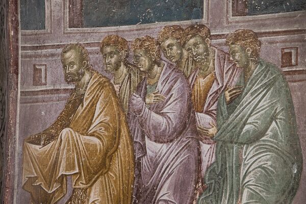 Communion of the Apostles, detail