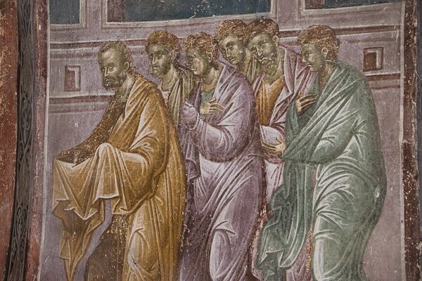 Communion of the Apostles, detail