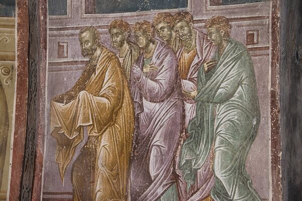 Communion of the Apostles, detail