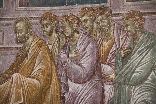 Communion of the Apostles, detail
