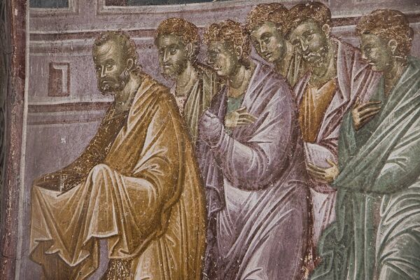 Communion of the Apostles, detail