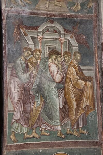 Communion of the Apostles, detail