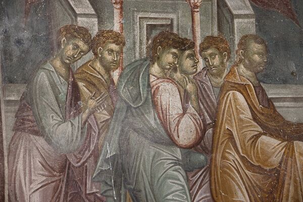 Communion of the Apostles, detail