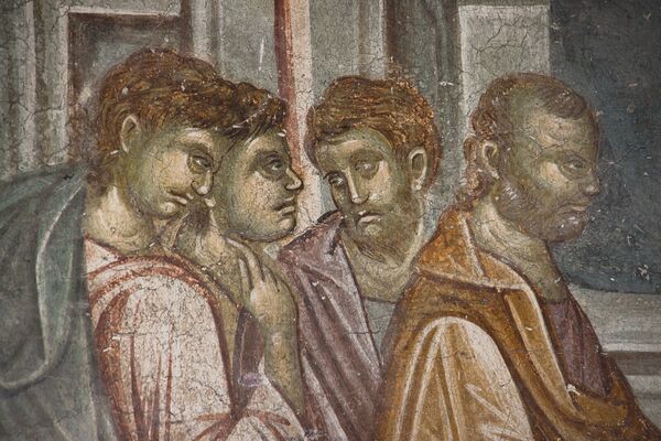 Communion of the Apostles, detail