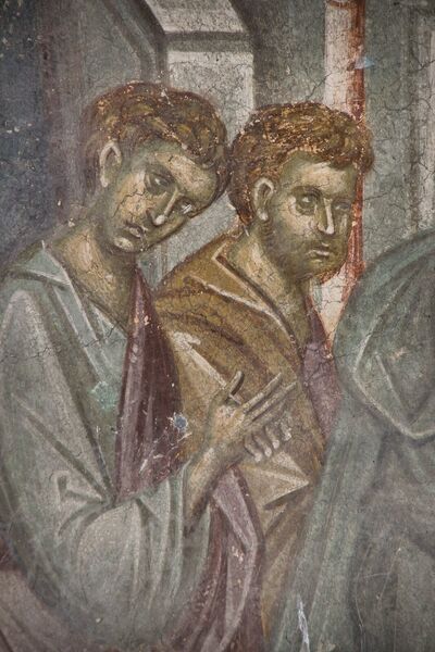 Communion of the Apostles, detail