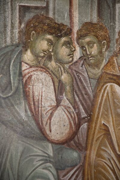 Communion of the Apostles, detail