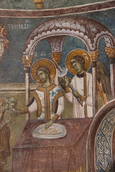 Communion of the Apostles, detail