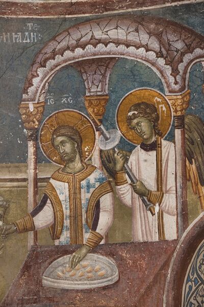 Communion of the Apostles, detail